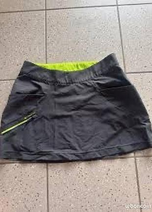 Спортивна сірого кольору трекінгова спідниця quechua (decathlon)