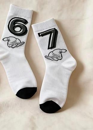Шкарпетки білі "six-seven"