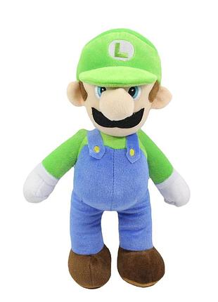 Мягкая игрушка луиджи super mario - плюшевый luigi с супер марио