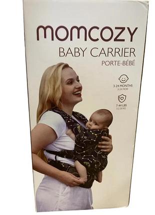 Эргономичный дышащий слинг-рюкзак momcozy air mesh baby carrier (grey)