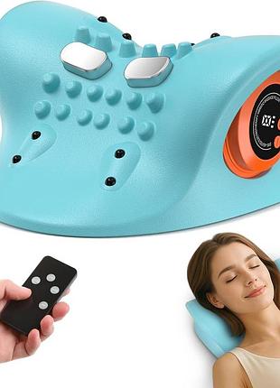 Портативный массажер для шеи и плеч с подогревом 3-в-1 harrflow hugterra neck massager
