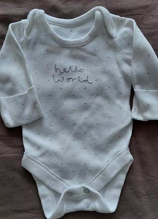 Боді для новонародженого hello world