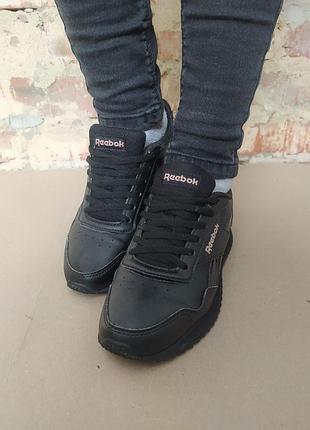 Нові жіночі шкіряні кросівки reebok royal glide (розмір 36 / 23 см, чорні)
