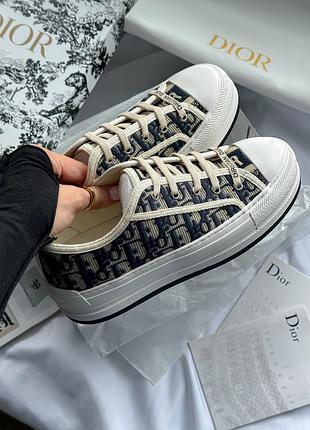 Сірі жіночі кросівки dior b23 deep low black platform х діор 41
