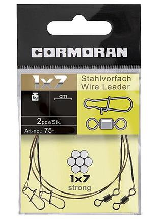 Повідець сталевий cormoran 1x7 wire leader 20cm 15kg 2pcs (75-23150)