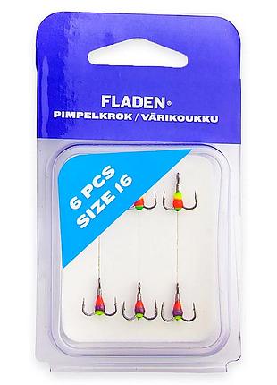 Трійник з полімером fladen pimpelkrok extra 6pcs size 16 (473-16)