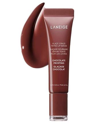 Сироватка тент для губ laneige glaze craze tinted lip serum chocolate frosting 12g