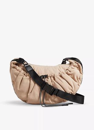 Стильна сумка ted baker із драпіруванням у стилі «пуф» та чорним регульованим ременем, оригінал, нова, бірки
