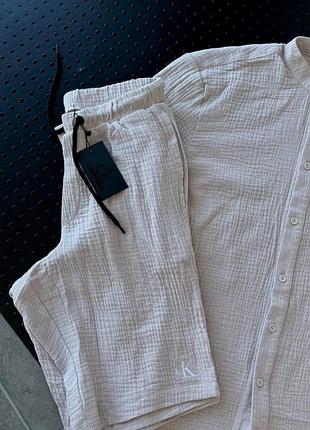 Мужские шорты из муслина calvin klein beige
