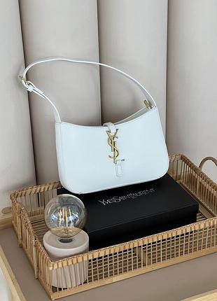 Женская кожаная сумка багет 22.5х13.5х5.5 см yves saint laurent брендовая багетная сумочка с ремешком на плече от ив сен лоран