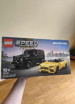 Lego speed champions 76924 mercedes-amg g 63 & sl 63 + подарунок lego пакет