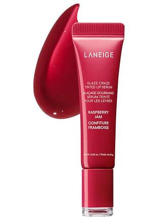 Сироватка тент для губ laneige glaze craze tinted lip serum raspberry jam 12g