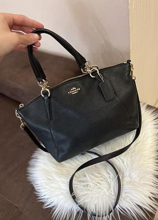 Оригінальна сумка coach з м'якої шкіри, чорна, ідеальний стан