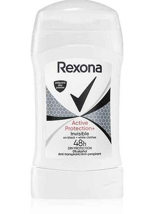 Твердий дезодорант жін 40мл active protectioninvisible тм rexona