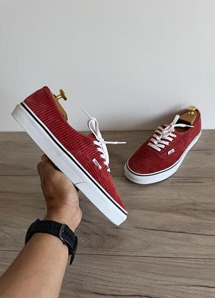 Кеди вельветові vans червоні оригінал