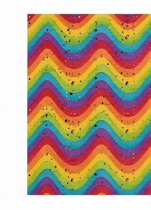 Бумага подарочная premium glitter радуга 70смх1,5м тм german paper