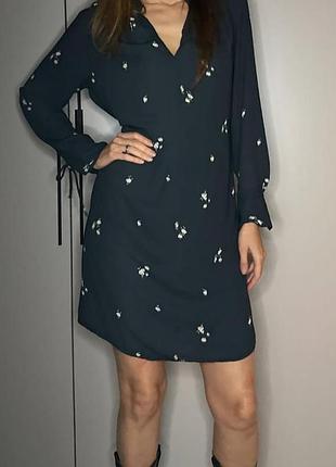 Шифоновое платье с длинным рукавом h&amp;m