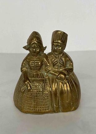 Старинный настольный колокольчик «голландская пара» (мальчик и девочка), зах. европа!
