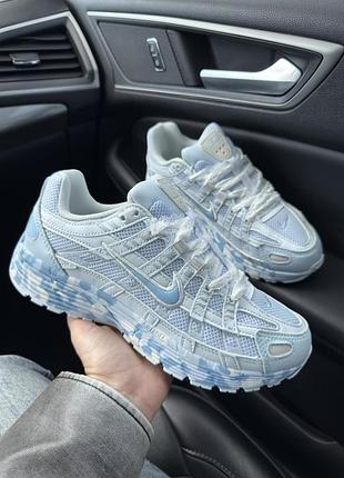 Стильні жіночі кросівки nike p-6000 custom blue
