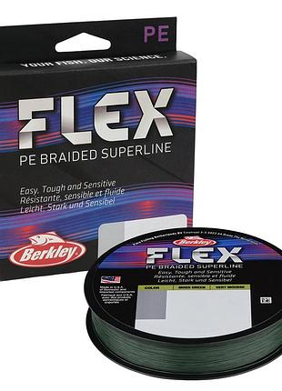 Плетеный шнур berkley flex moss green 135m 6lb 0.12mm (1579824) – 4-жильный pe-шнур для спиннинговой ловли