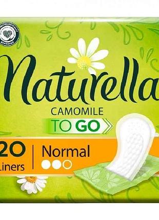 Щоденні прокладки normal to go в індивідуальній упаковці 20 шт тм naturella