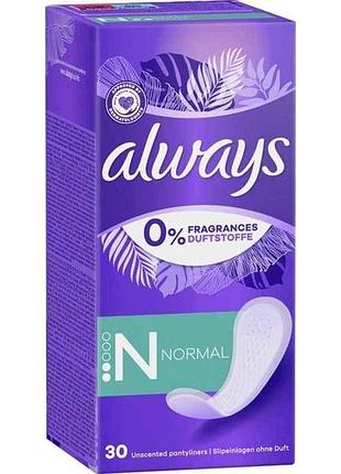 Ежедневные прокладки daily fresh normal без запаха 30шт тм always