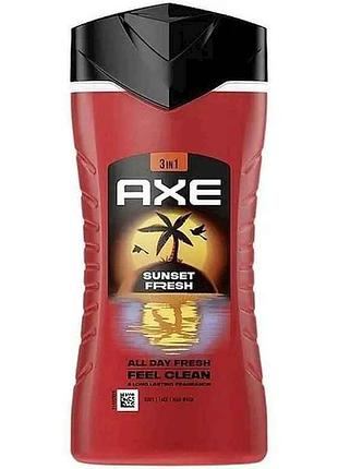 Гель-шампунь 250мл для душу sunset fresh 3в1 тм axe
