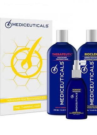 Набір для стимулювання росту волосся, тонке волосся (шампунь bioclenz 250ml, кондиціонер therapeutic 250ml, сироватка numinox 125ml)