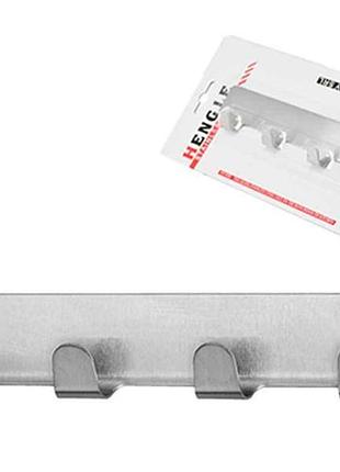 Вешалка самоклеящаяся 4крючка 16*3.5см r84683 r84683 тм stenson