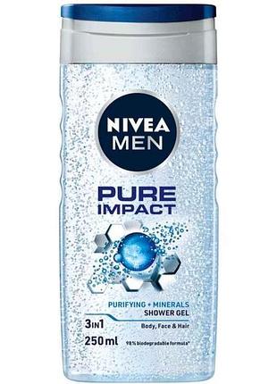 Гель для душа 250мл чел. «ure impact 3в1 тм nivea