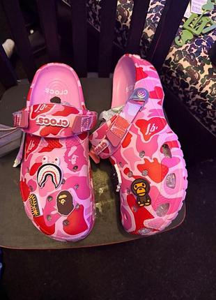 Crocs x bape/крокси бейп/крокс bape