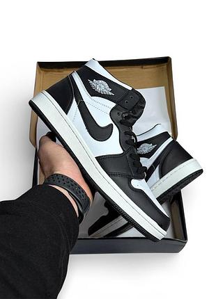 Кросівки чоловічі nike air jordan 1 high black white