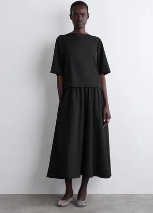Платье женское cos layered boat-neck midi dress / 36