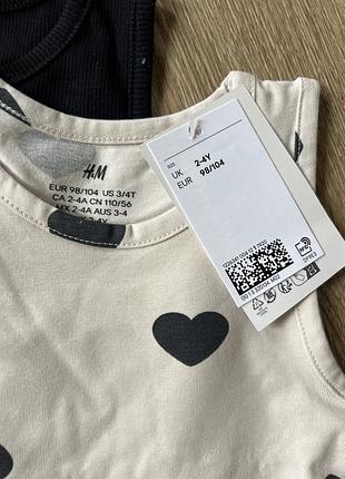 Дитячі маєчки h&m 98, 92 2