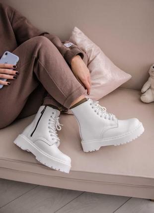 Dr.martens jadon mono white fur ботинки мартинсы наложенный платёж купить
