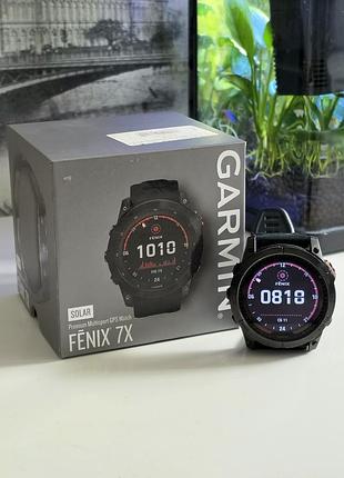 Смарт часы garmin fenix 7x solar, гармин феникс 7x солар, тактический спортивные военный часы