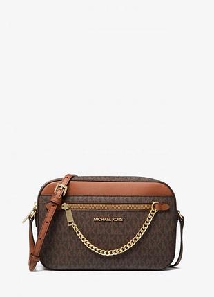 Сумка jet set large logo crossbody bag michael kors оригінал