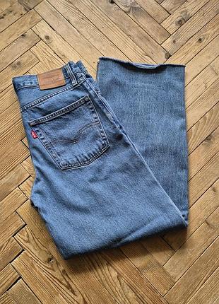 Голубі блакитні широкі джинси levi's premium baggy dad джинси кюлоти levi's