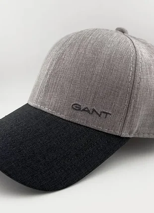 Кепка бейсболка gant летняя из натурального льна, серая (мужская / женская)