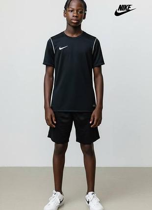 Оригинальная детская футболка nike на рост 137 147 см для мальчика спортивная черная на найк dri fit футбольная а1