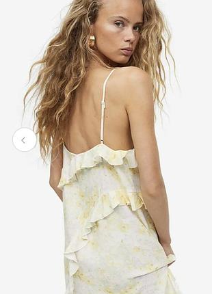 Летнее асимметричное платье на бретельках h&amp;m