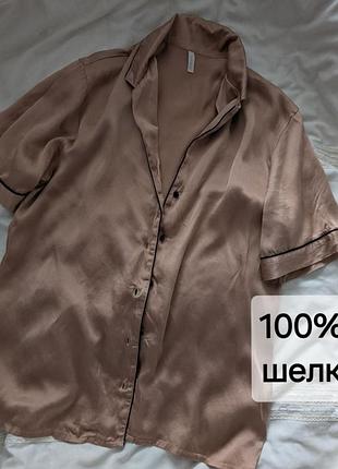 100% шовк, піжамна сорочка, піжама верх intimissimi, l