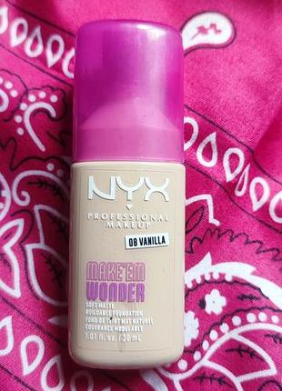 Nyx professional make em wonder soft matte foundation 08 ваніла