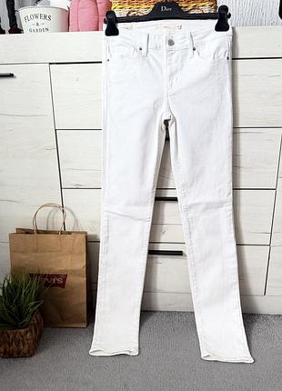 Жіночі білі джинси levi’s premium 712 slim оригінал xs