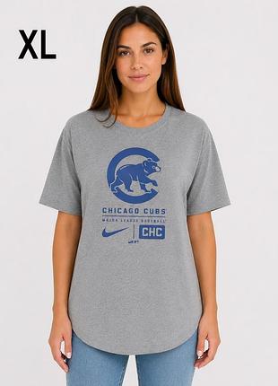 Жіноча футболка nike chicago cubs mlb dri-fit сіра меланж xl
