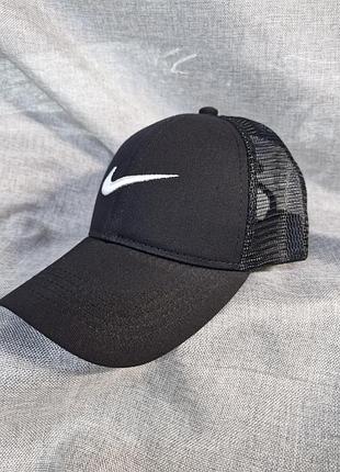 Бейсболка nike з сіточкою чоловіча жіноча унісекс, чорна бейсболка найк, чорна бейсболка сітка