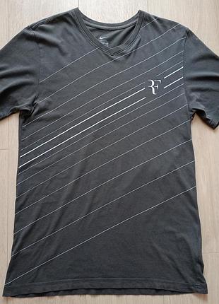 Nike roger federer rf роджер федерер теннис спортивная футболка мужская размер м
