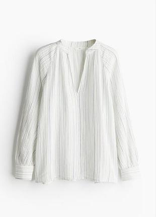 Блуза жіноча сорочка 100% котон бавовна h&m з v-вирізом