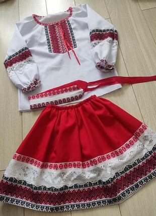 Вишиванка на дівчинку з поясом