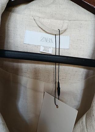 Жилет лляний з поясом zara в упаковці з бірками 6